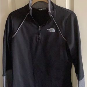 The North Face Black/grey quarter zip pullover